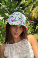 White Plumeria Logo Cap