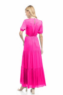 Farrah Hot Pink Maxi Dress back