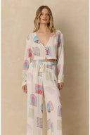 Scenic Summer Printed Pants Set
