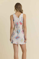 Scenic Summer Printed Mini Dress back