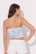 Blue Island Printed Crop Top Tank back