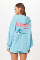 Tropical Blue Malibu Zip Shorts Set back