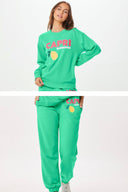 Surf Green Capri Crewneck Jogger Set