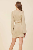 Gold Metallic Rib Dress back