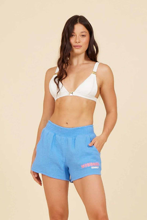 Royal Blue Mykonos Gauze Shorts