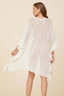 White Mesh Knit Coverup back