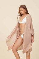Tan Mesh Knit Coverup
