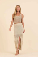 Gold Lurex Skirt Set