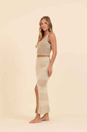 Gold Lurex Skirt Set side