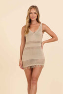 Gold Lurex Mini Dress