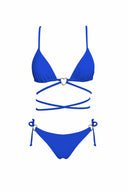 Blue Hearts Triangle Bikini Set detail