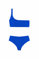 Blue One Shoulder Bikini Set detail