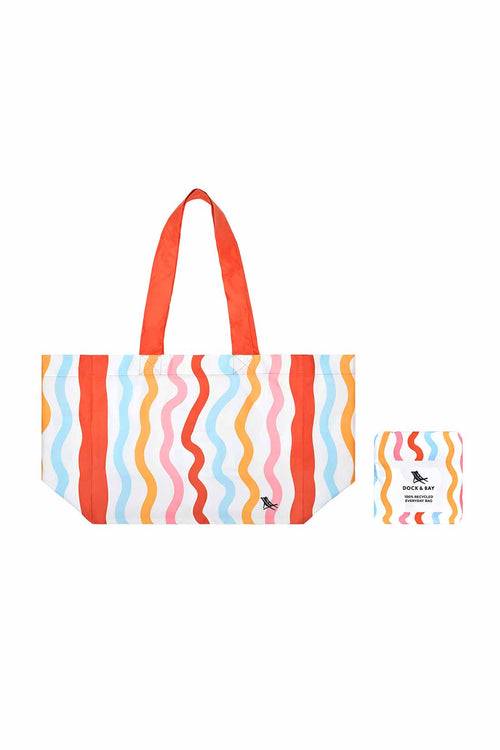 Dock and Bay Squiggle Face Everyday Tote Bag front