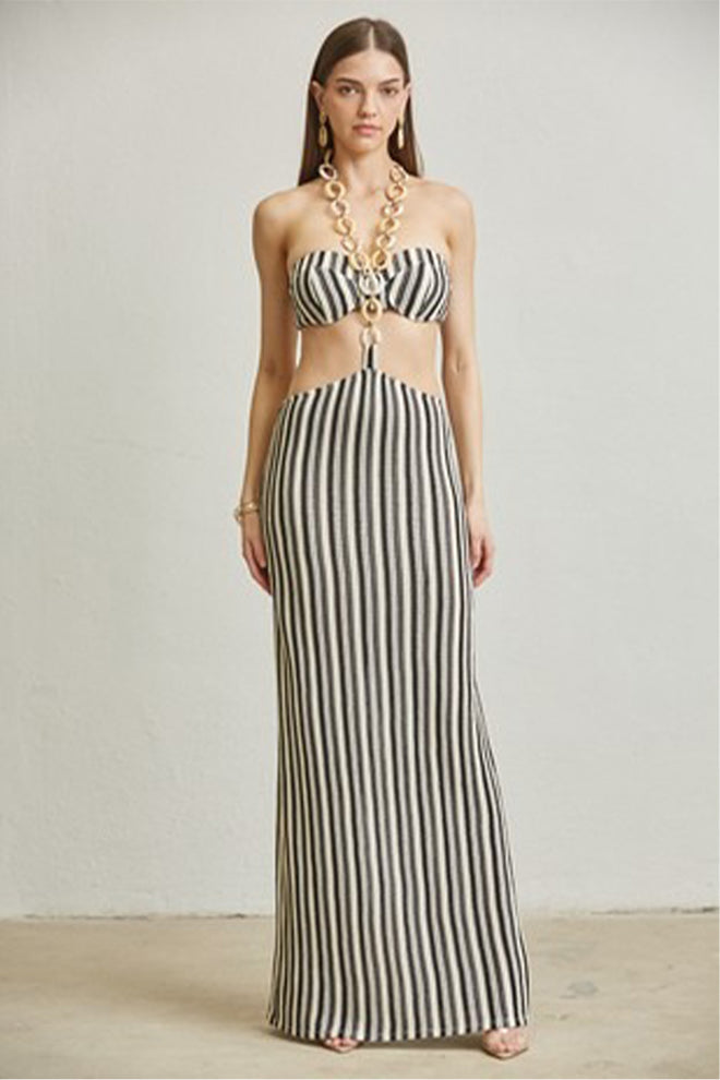 Antonella Black Cutout Maxi Dress