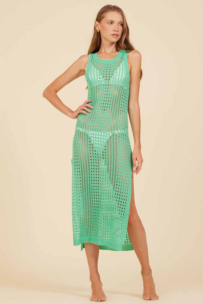 Marcela Summer Green Maxi Knit Dress