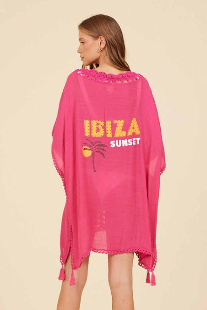 Hot Pink Ibiza Coverup back