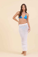 White Crochet Maxi Skirt