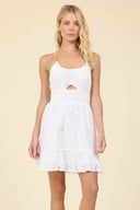 White Ocean Eyelet Mini Dress