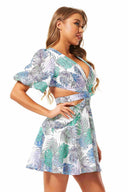 Marian Blue Printed Mini Dress side