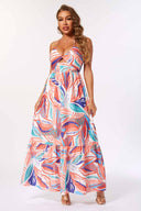 Eve Red Printed Maxi Dress