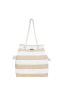 Beige Stripes Tote Bag