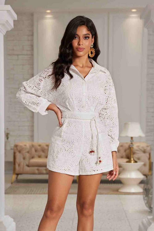 Tatiana White Eyelet Romper