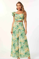 Anna Yellow Printed Pants Set