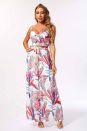 Sofia Red Printed Pants Set