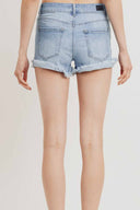 Emily Light Wash Distressed Shorts back