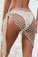 Beige Crochet Sea Shell Pareo back