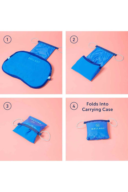 Ballast Ocean Blue Beach Pillow steps