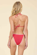Sunset Red Contrast Krinkle Bikini Set back