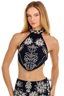 Agua Bendita Elay Batik Crop Top front