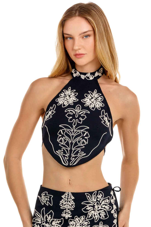 Agua Bendita Elay Batik Crop Top front