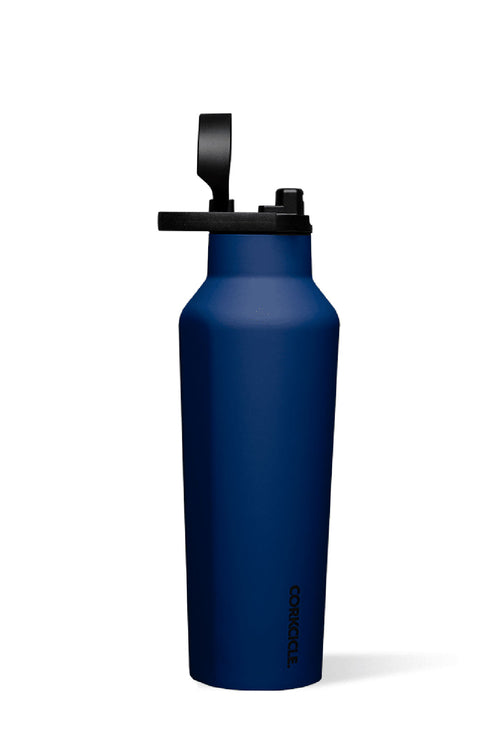 Corkcicle Midnight Navy 32oz Series A Sport Canteen open