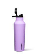 Corkcicle Sun Soaked Lilac 32oz Series A Sport Canteen open