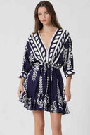 Navy Dolman Mini Dress