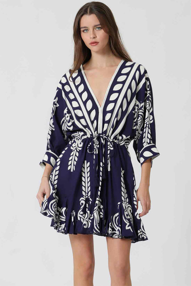 Navy Dolman Mini Dress