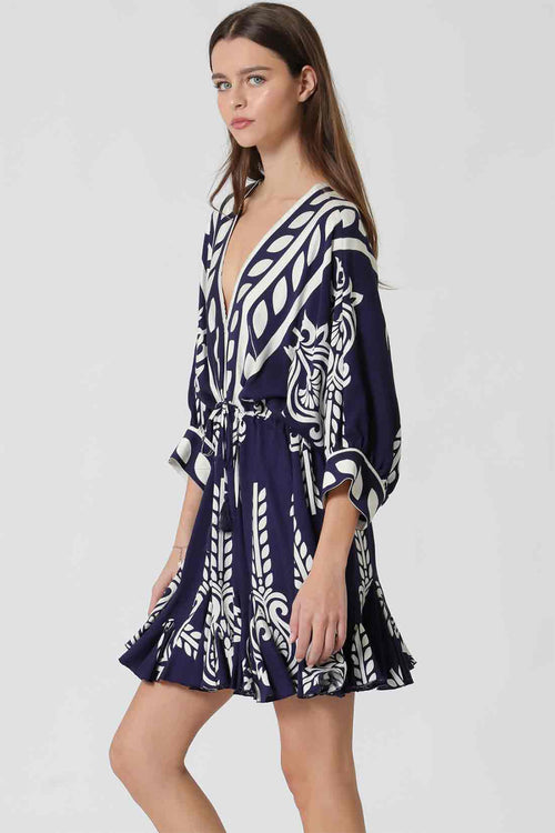 Navy Dolman Mini Dress side