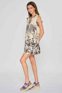Ivory Black Printed Mini Dress side