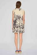 Ivory Black Printed Mini Dress back