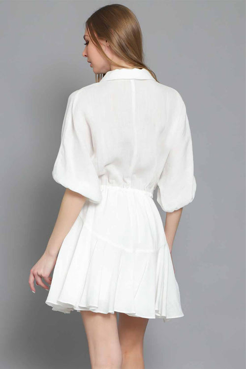 Kira White Mini Dress back