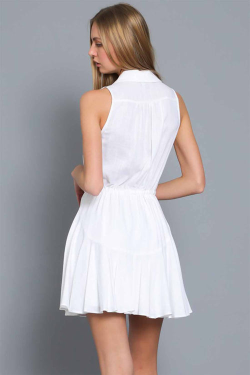 Oriana White Mini Dress back