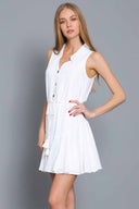 Oriana White Mini Dress side