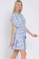 Ivory Blue Mini Dress side