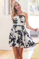 Printed Flowers Mini Dress