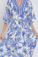 Blue Kimono Maxi Dress details