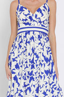 Printed Blue Maxi Dress details
