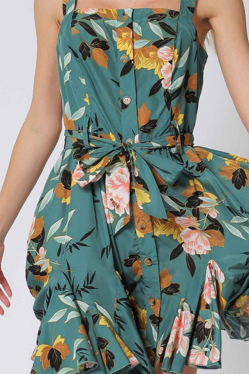 Emerald Printed Mini Dress details