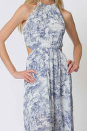 Printed Halter Maxi Dress detail